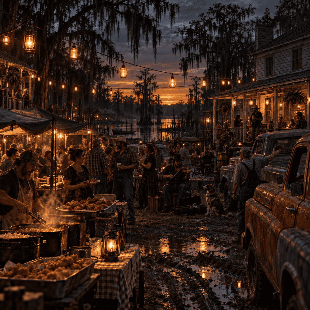 Night Market in Moustique