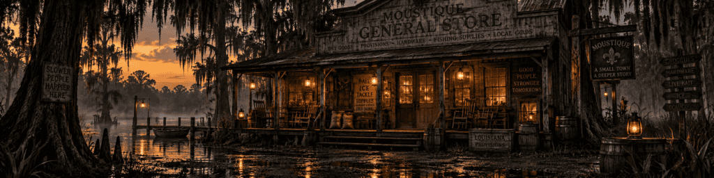 Moustique Bayou General Store at Twilight