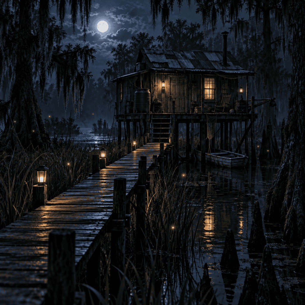 Remote off-the-grid fishing shack in Moustique